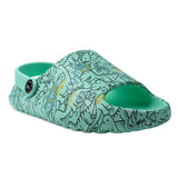 Open Toe Mint Green Cute Dino Slides
