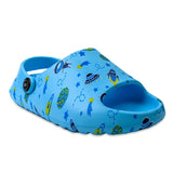 Open Toe Baby Blue Back to Space Slides