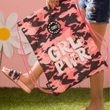 Camo Girl Power String Bag