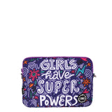حقيبة لابتوب "Girls Have Super Powers" مع حزام 13 بوصة