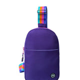 Purple Sling Front Pocket Crossbody Bag