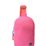 Pink Sling Front Pocket Crossbody Bag