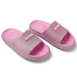 Glitter Pink Nicole Kids Slides