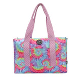 Flowery Tie Dye Double Face Tote Bag