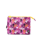 Purple Black Pigons Medium Pouch