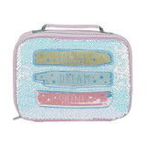 Sequin Baby Blue Lunch Bag