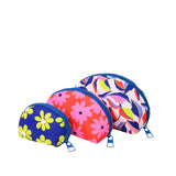 Retro Flowers Round Make Up Sets Makeup Bag