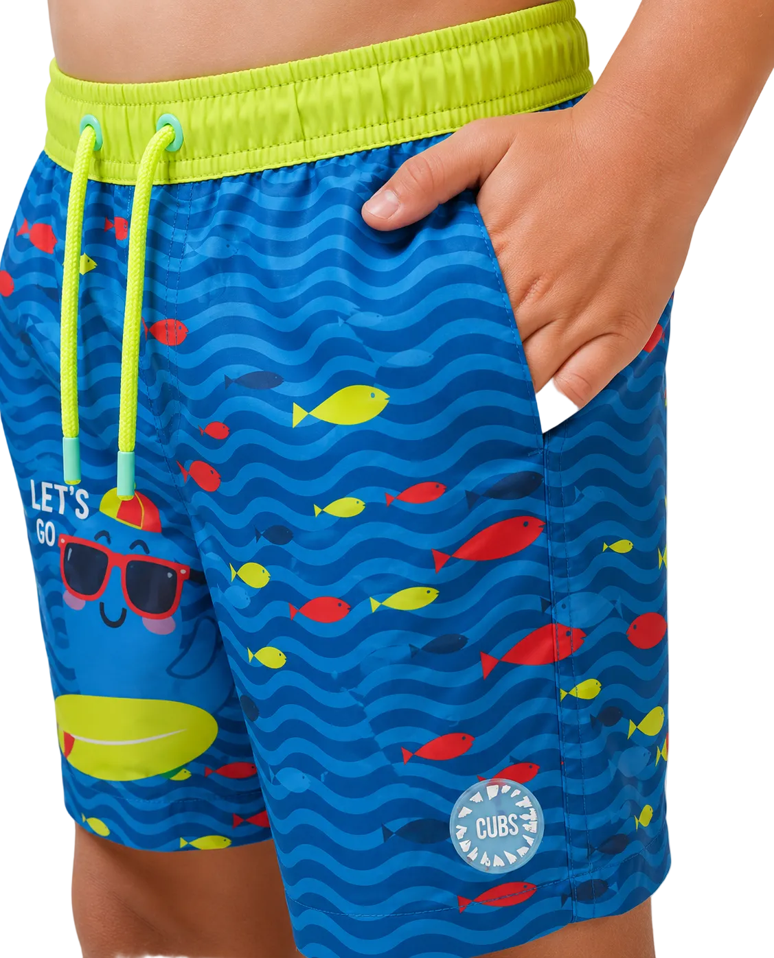 CUBS Boys Swim Trunk Let's Go Octo