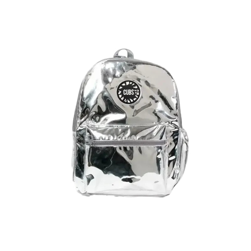 Holographic Silver High School Backpack