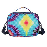 Turquoise Tie Dye 2 Classic Lunch Bag With Shoulder Strap