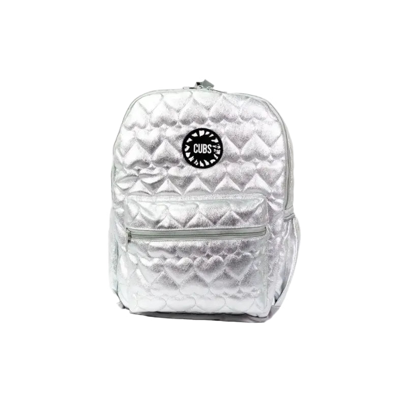 Shiny Silver High School Backpack