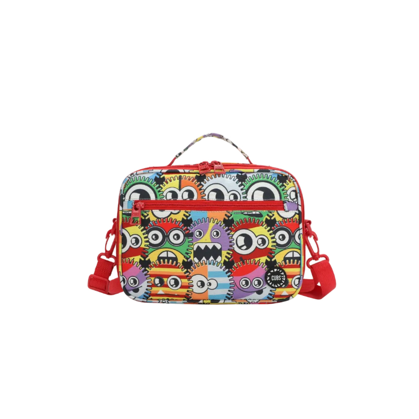 Robots Big Eyes cross body lunch bag