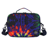 Red/Black Tie Dye Classic Lunch Bag With Shoulder Strap