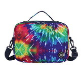 Royal Blue Tie Dye Classic Lunch Bag With Shoulder Strap