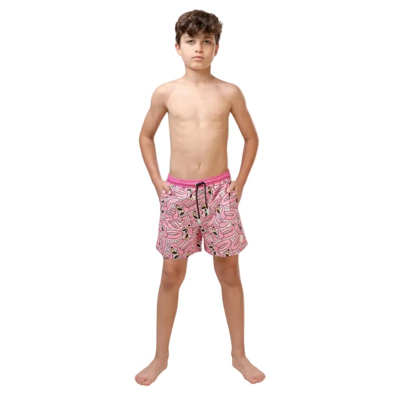 CUBS Pink Flamingo Swim Trunk
