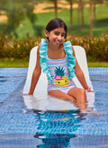 CUBS Girls Swim Suit Yellow Pineapple
