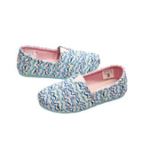 Blue & Pink Waves Slip-On Kids Espadrilles
