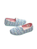 Blue &amp; Pink Waves Slip-on Espadrilles