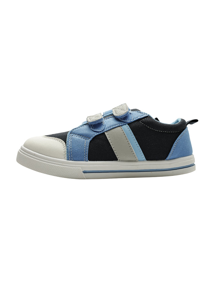 Navy &amp; Baby Blue Jeans Double Strap Sneaker