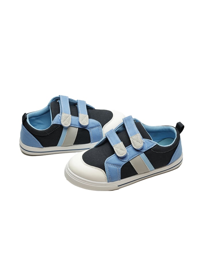 Navy &amp; Baby Blue Jeans Double Strap Sneaker