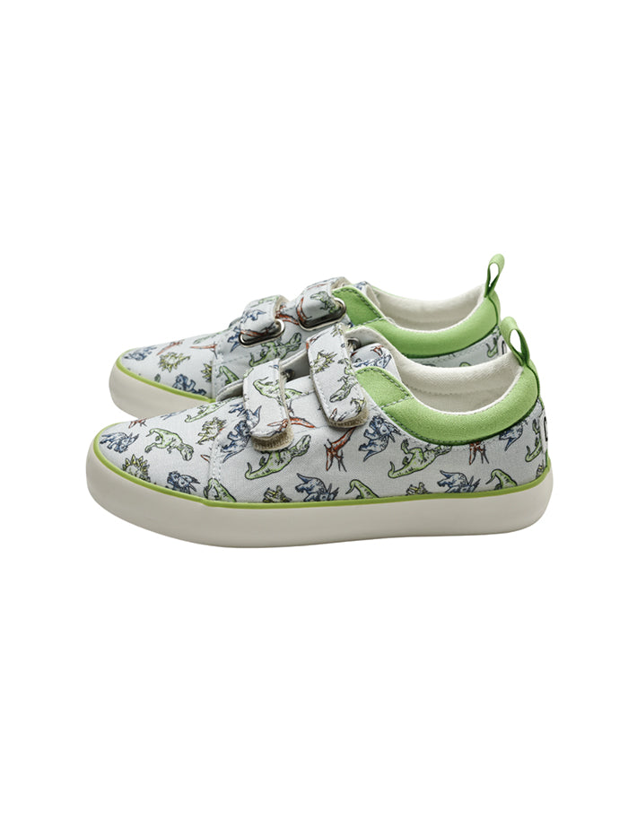 Grey Dinos Double Strap Sneaker
