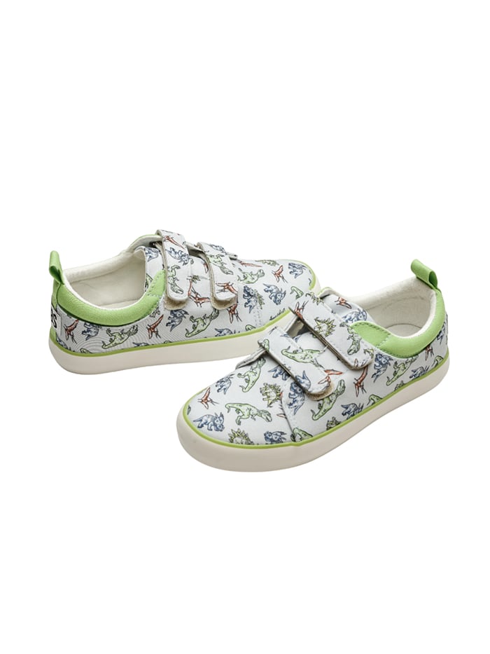 Grey Dinos Double Strap Sneaker