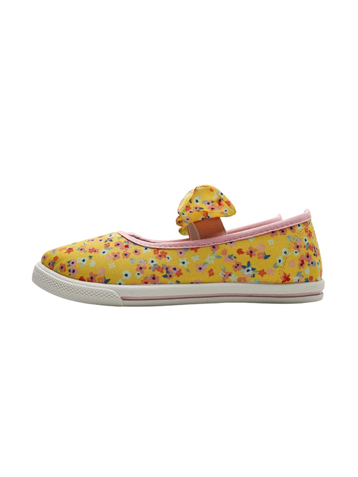 Yellow Flowers Front Bow Ballerina