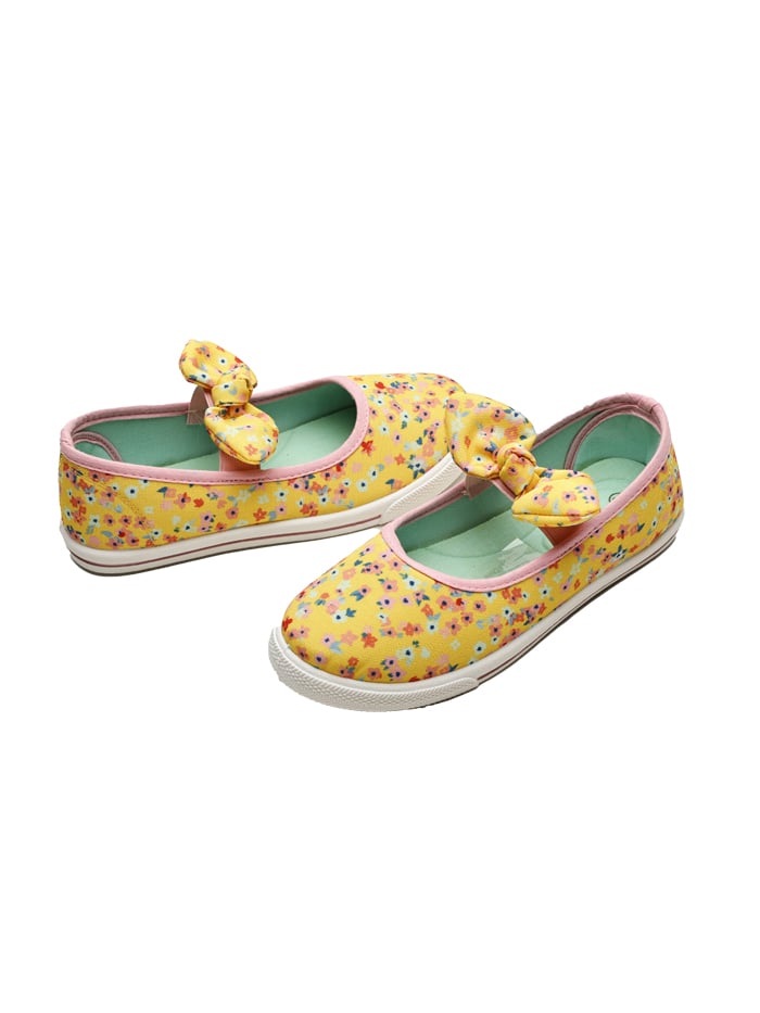 Yellow Flowers Front Bow Ballerina