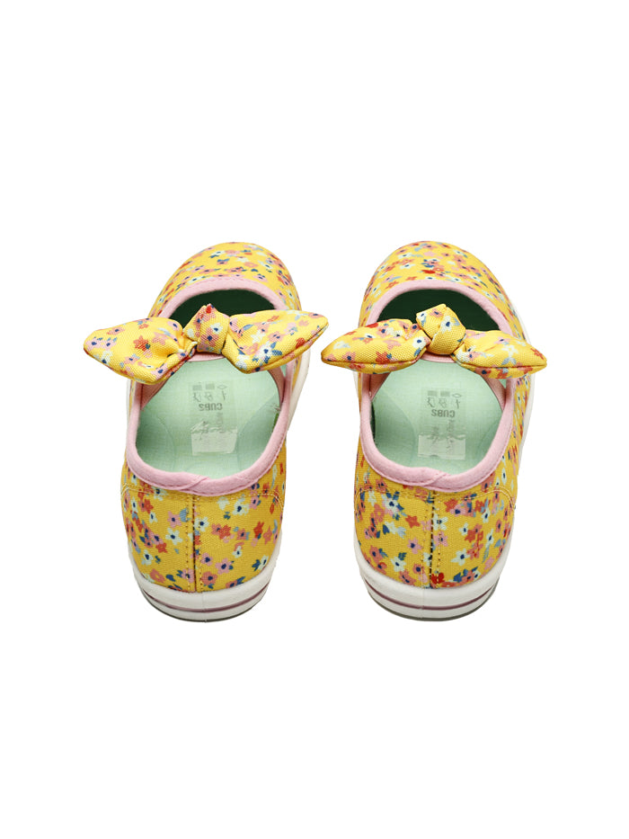 Yellow Flowers Front Bow Ballerina