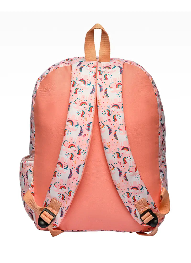 Peach Unicorns & Rainbows Junior Backpack