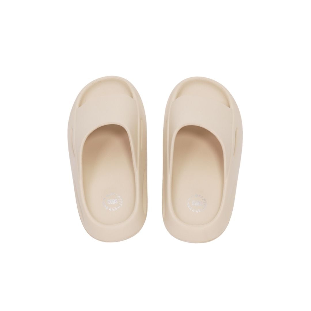CUBS Kids Pillow Slipper High Platform Beige