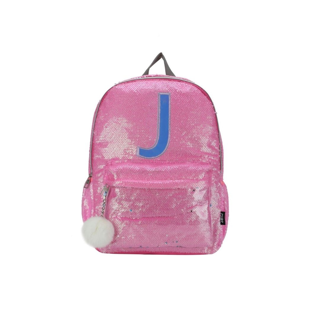 Pink Sequin with Letter J