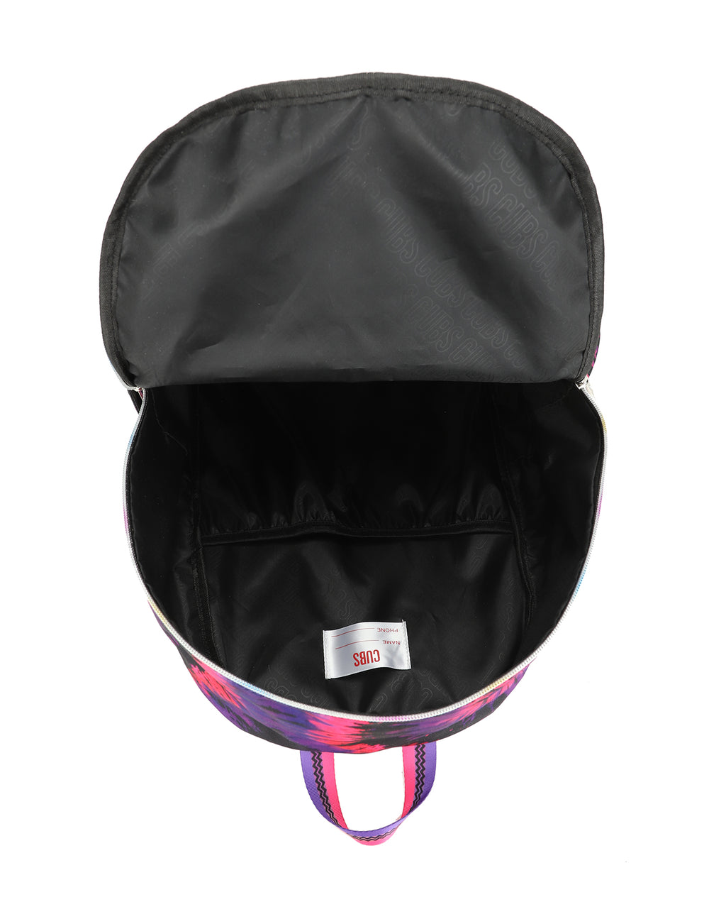 Black and Purple tie dye High School Backpack