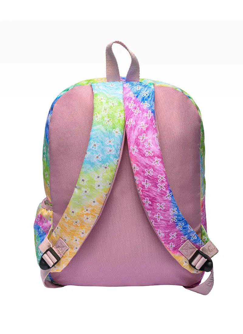 Pastel Tie Dye Flowers Junior Backpack