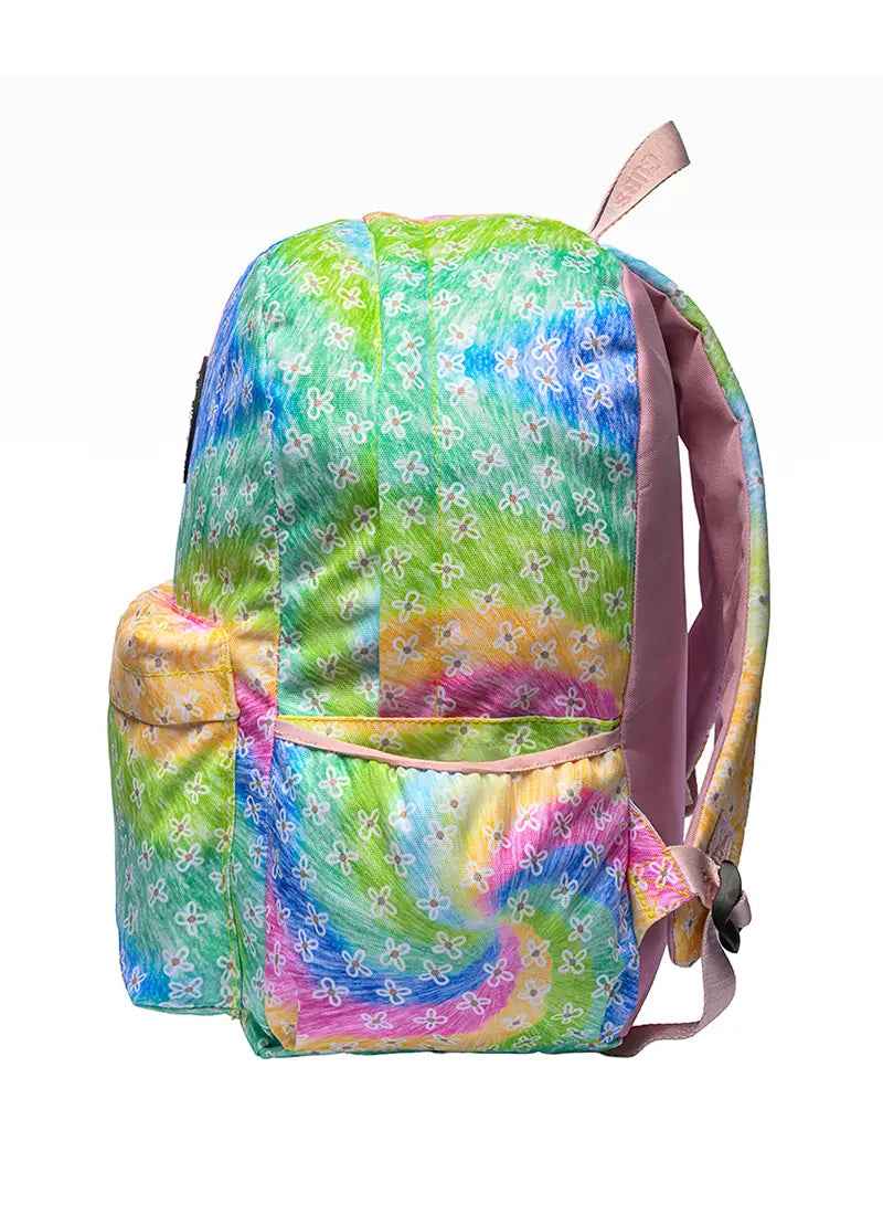 Pastel Tie Dye Flowers Junior Backpack