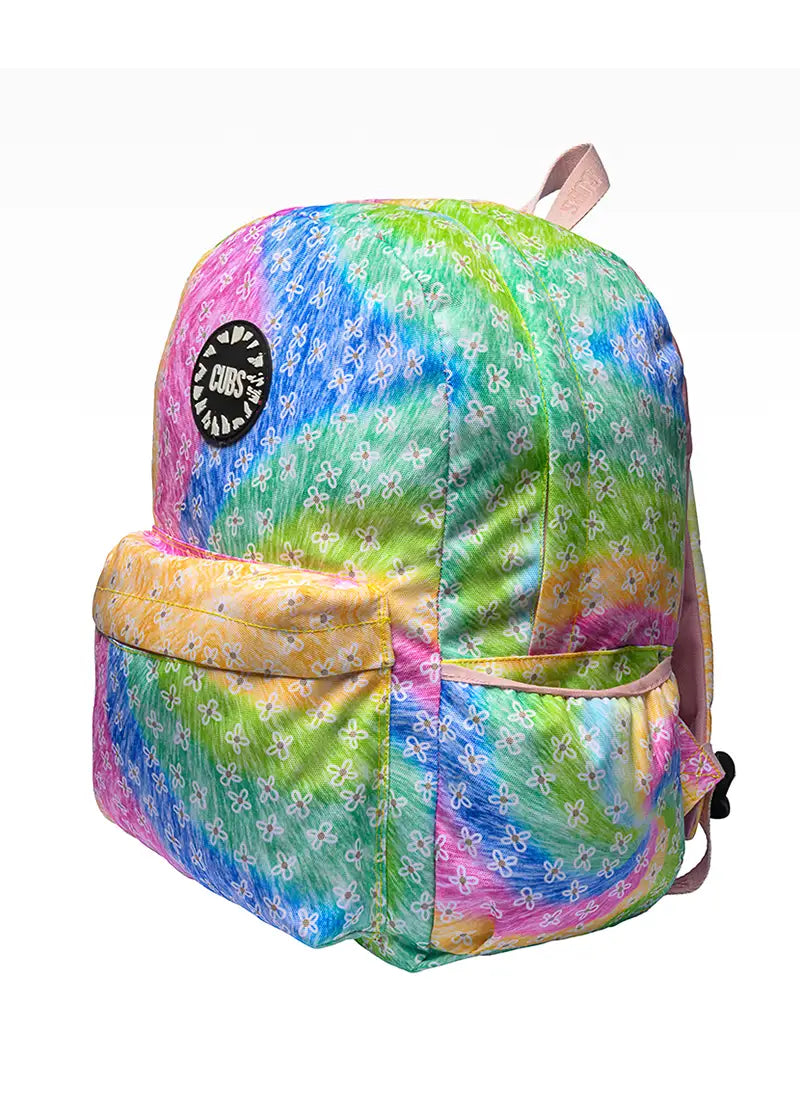 Pastel Tie Dye Flowers Junior Backpack
