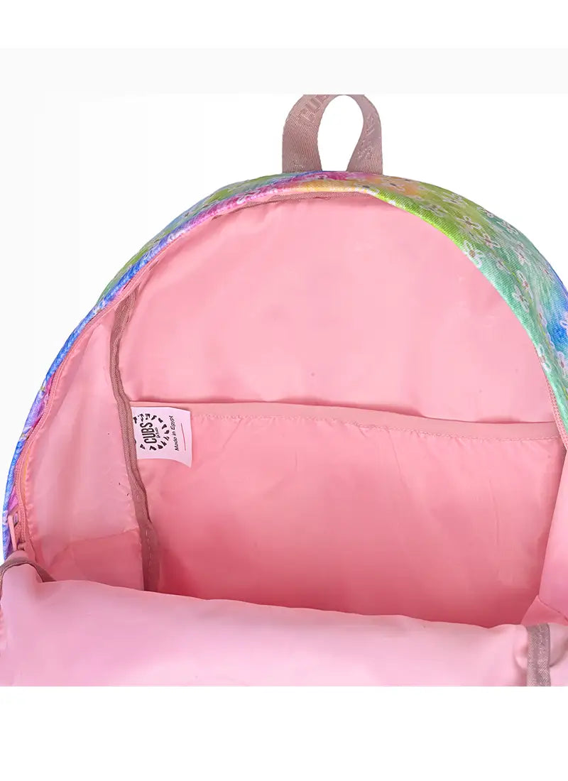 Pastel Tie Dye Flowers Junior Backpack