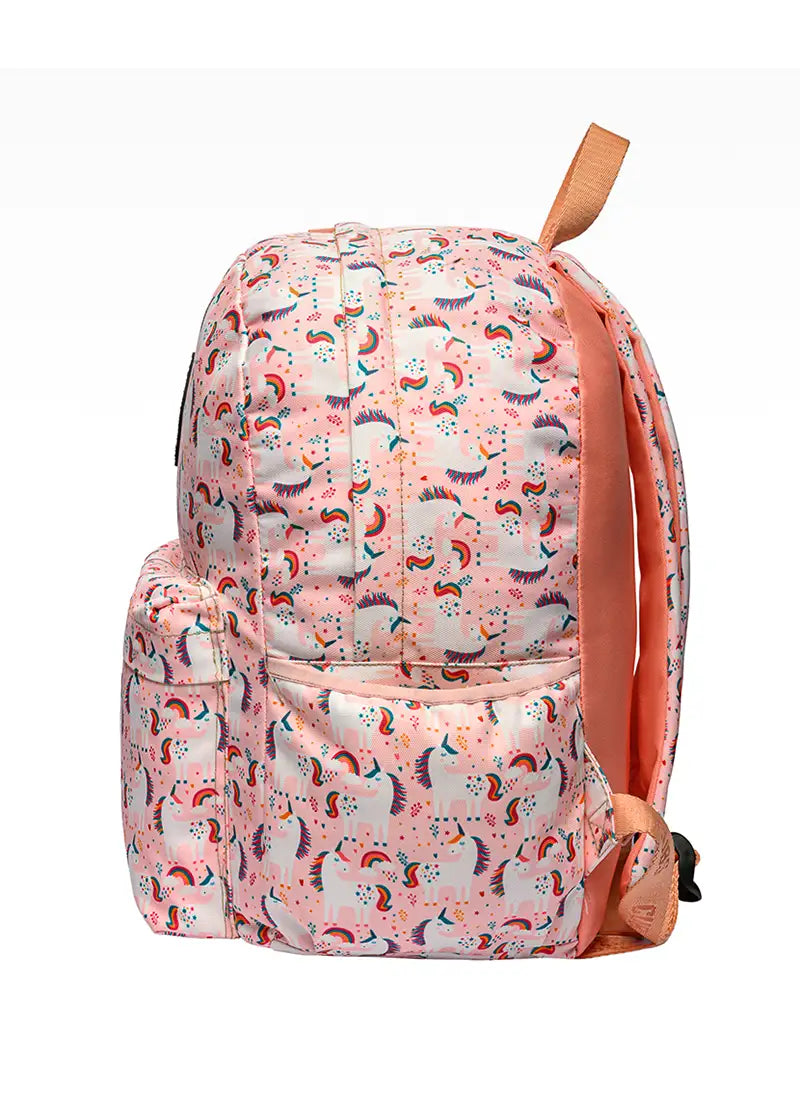 Peach Unicorns & Rainbows Junior Backpack