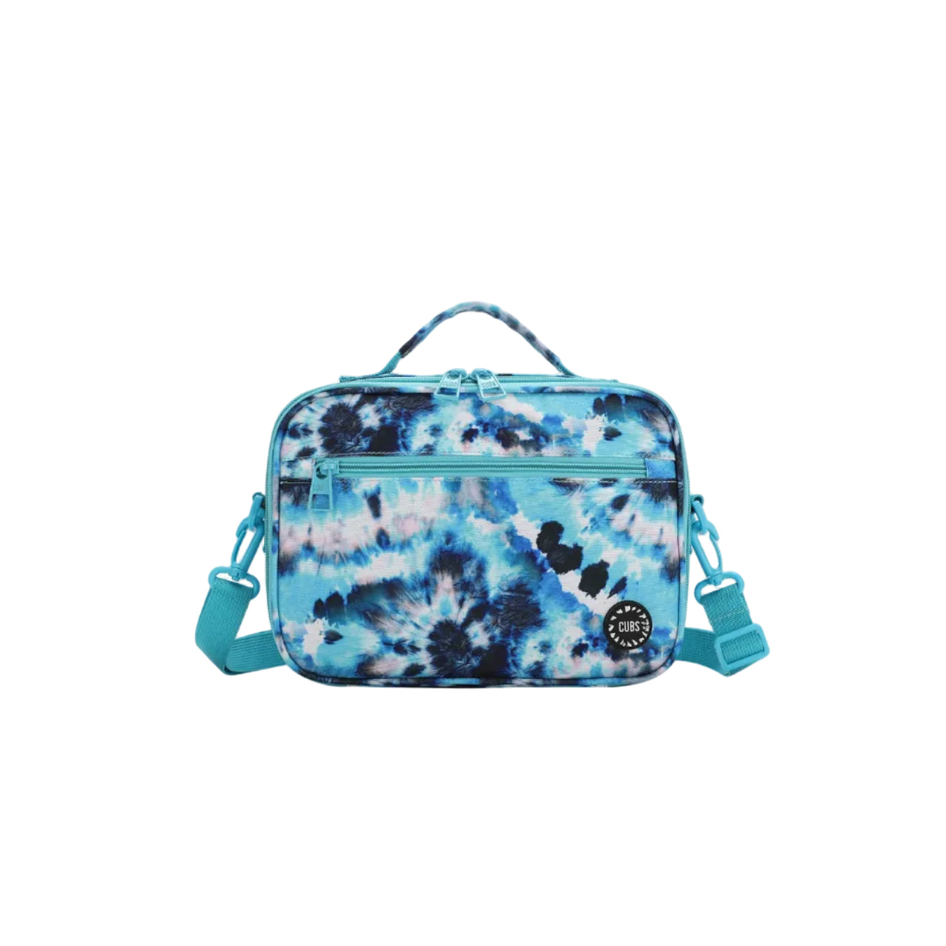 Turquoise Tie Dye cross body lunch bag