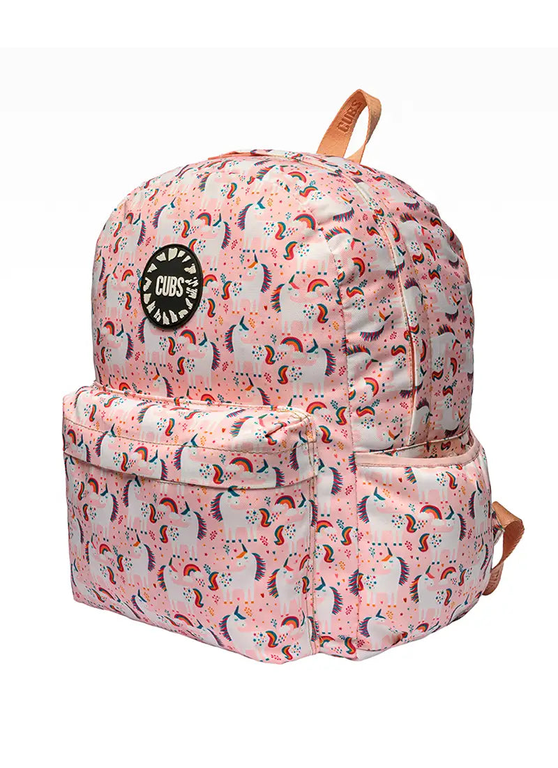 Peach Unicorns & Rainbows Junior Backpack