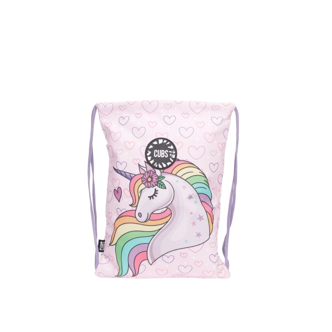 Unicorn Hearts String Bag