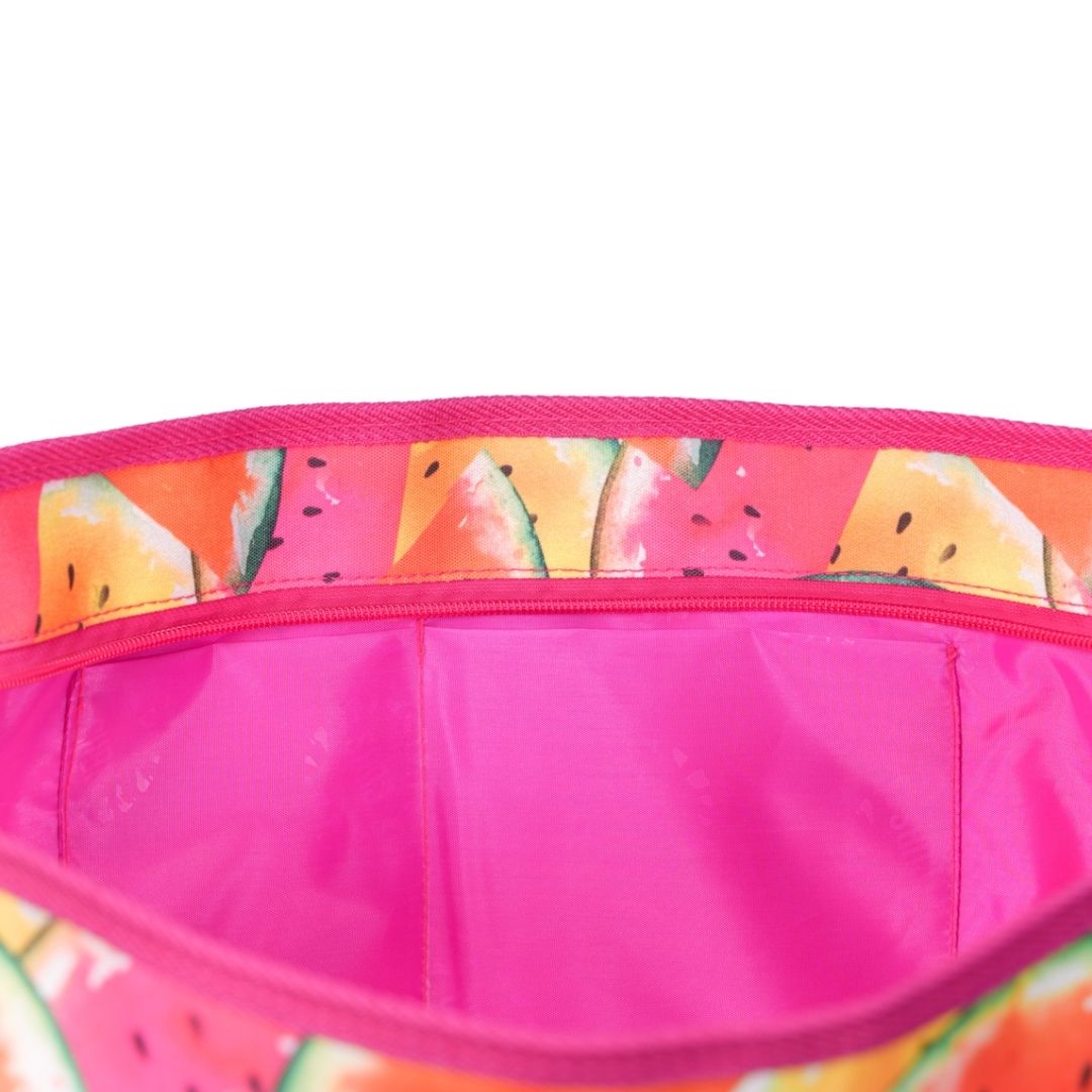 Watermelons all over women Single Face tote bag