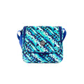 Water Color Turquoise Tie Dye Cross Body Lunch Bag