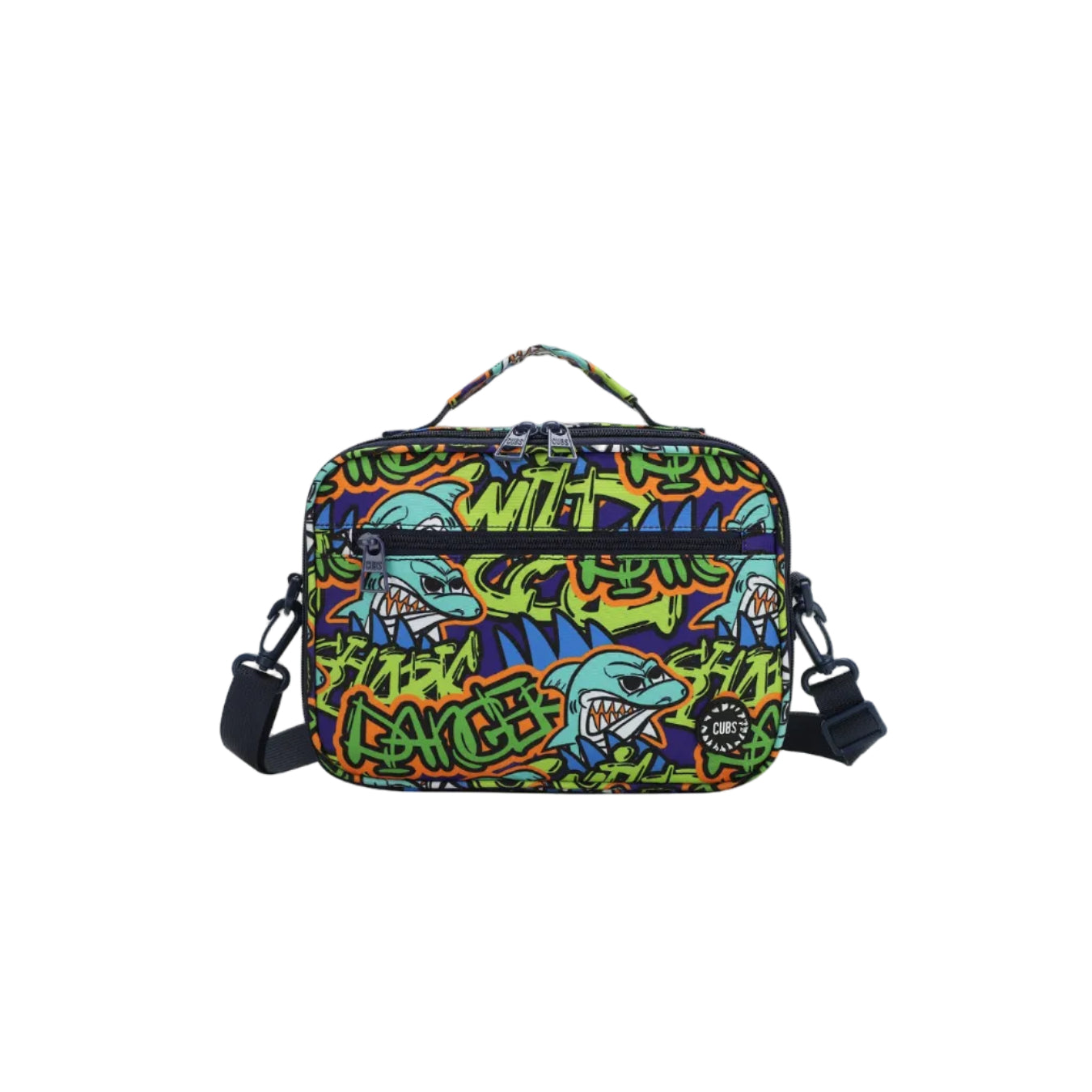 Shark Dance cross body lunch bag