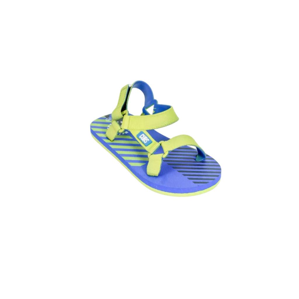 Royal Blue - Neon Green Boys Sporty Sling CUBS Sandal