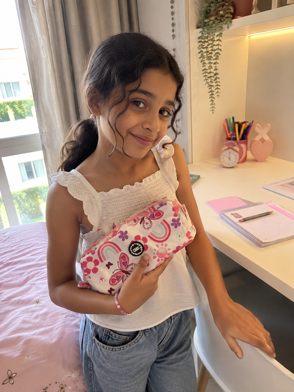 Flowers &Rainbows Junior Student Pencil Case