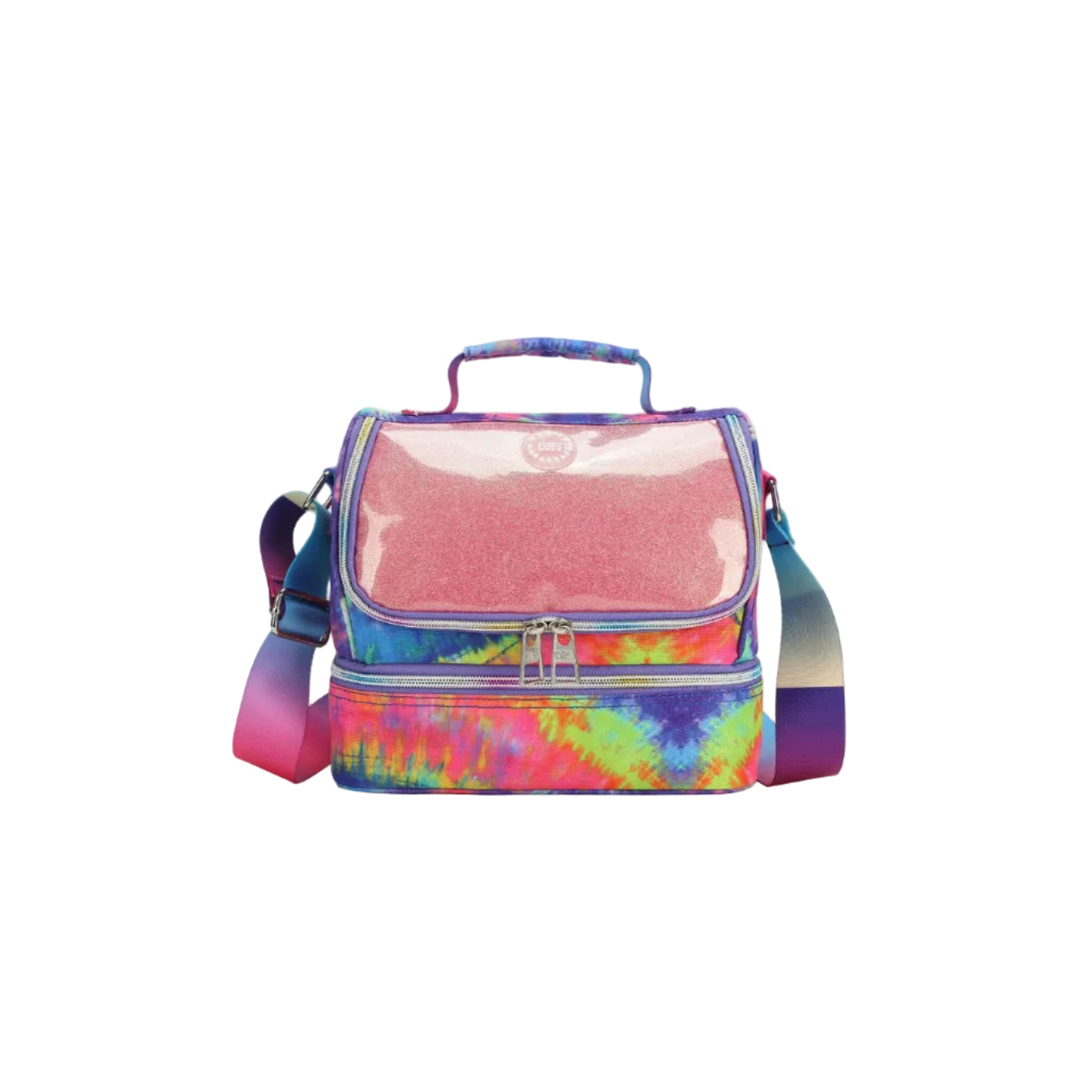 Blue and Purple tie dye High School Lunch Bag