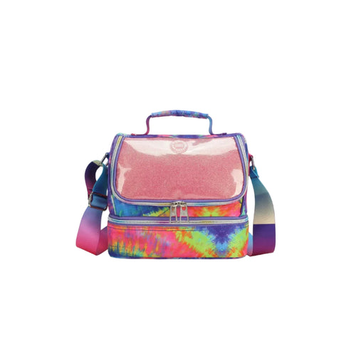 Blue and Purple tie dye High School Lunch Bag