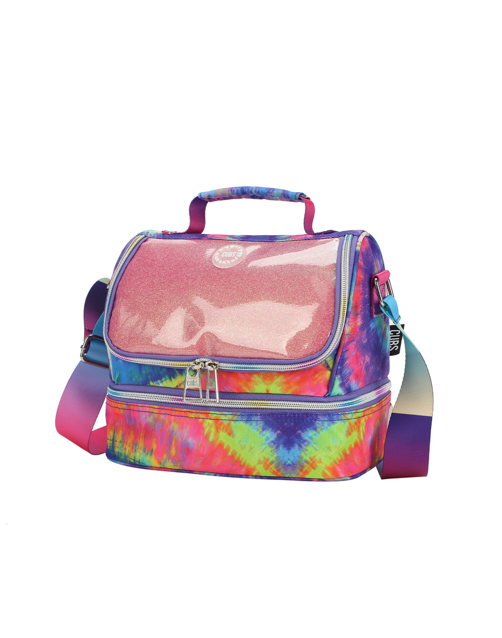 Blue and Purple tie dye High School Lunch Bag
