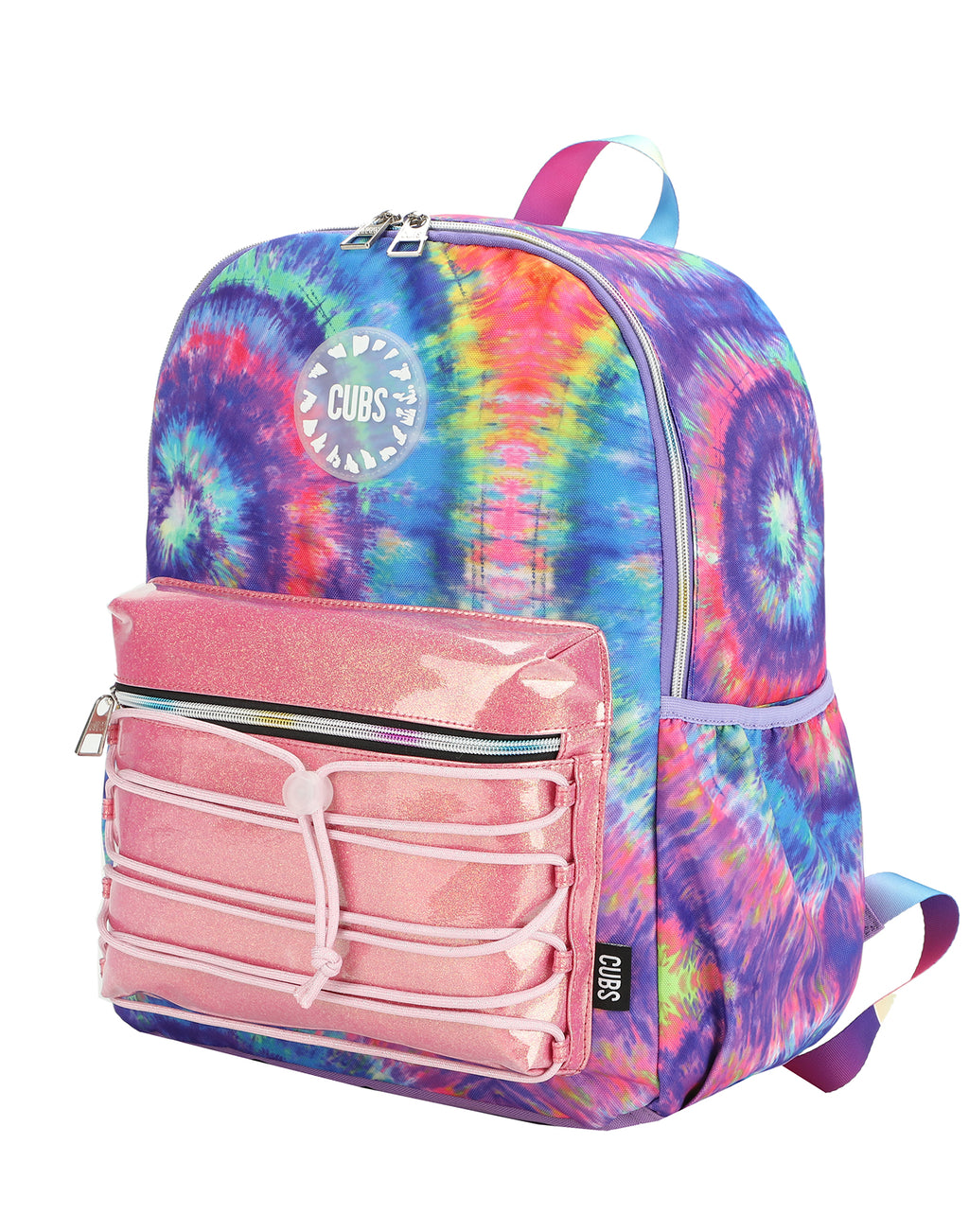 Blue and Purple tie dye High School Backpack
